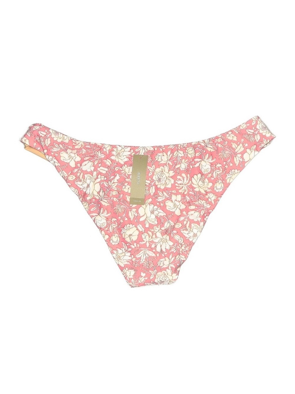 J.Crew Floral High Leg Bikini Bottoms Large NWT Pink Swimwear - Picture 2 of 4